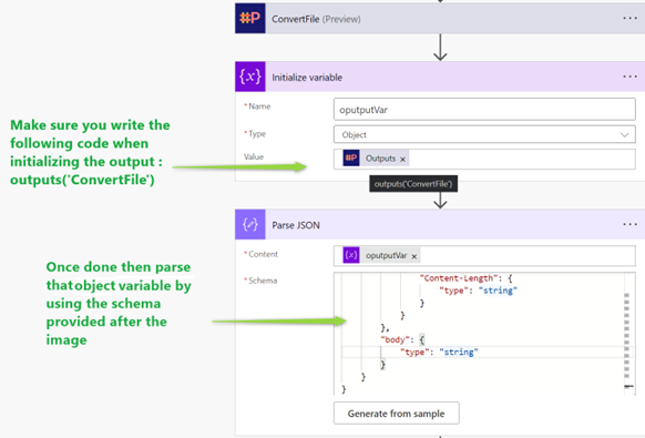 Step 4 setup for HTML To PDF connector